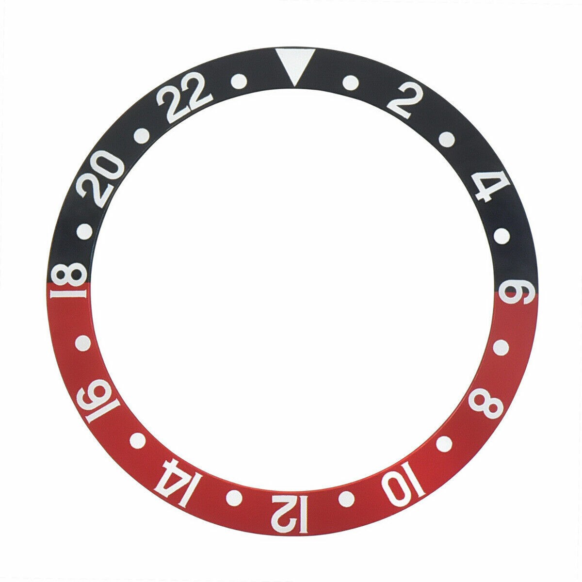 Black Red Coke Replacement Bezel Insert 37.65mm x 30.70mm Diver Watch