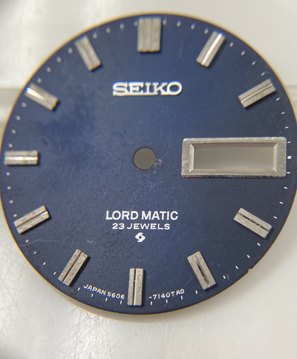 Original Seiko 5606-7140 Lord Matic Blue 27.5mm Dial