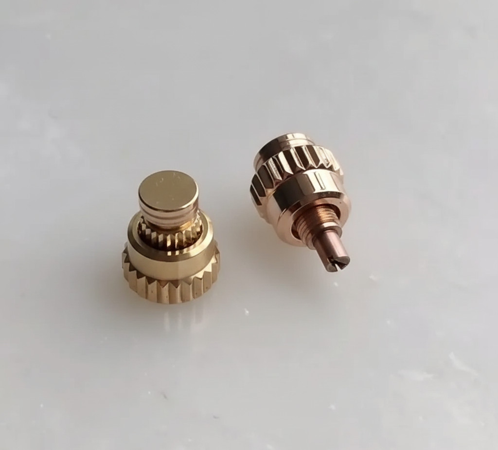Solid 18k Yellow Rose Gold Watch Pusher Fits Rolex Daytona 116528 116568 116505