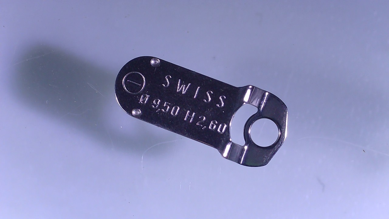 ETA ESA 963.114 Watch Bridge Stainless Steel Chrome Gray