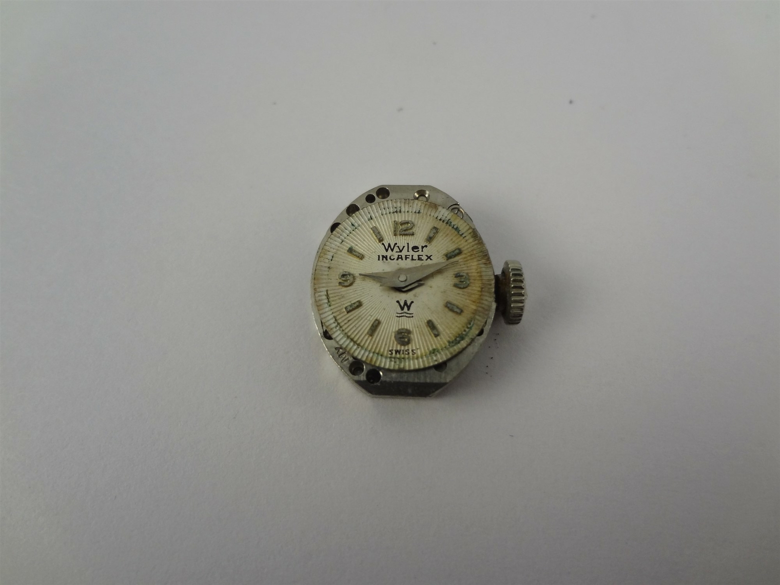 Wyler Incaflex Cal. WL11 17J Manual Ladies Watch Movement W/ Dial For Parts