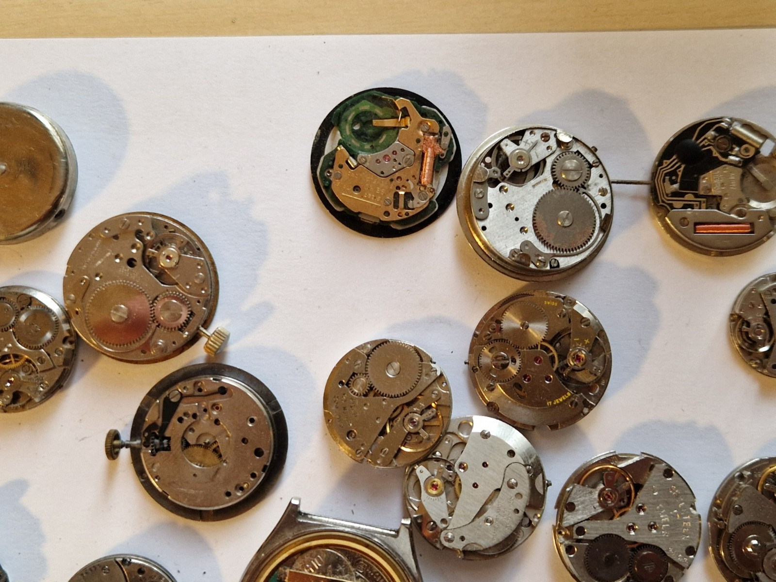 watchmaker movement lot timex rotary Eta Smiths Oris Balco camy mixed