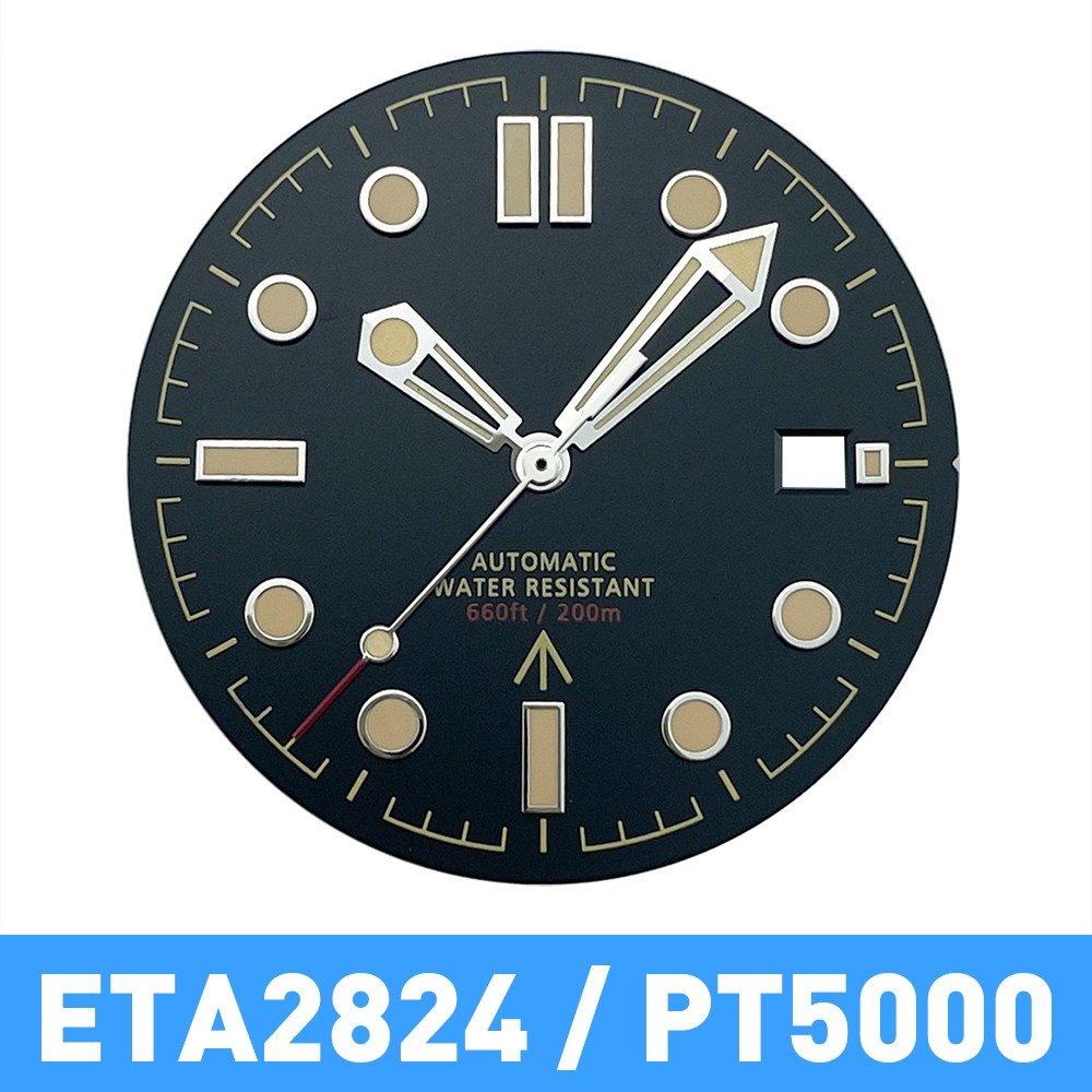 31mm Black Watch Dial With MIYOTA 8215 ETA 2824 PT5000 007 No Time Die NTTD
