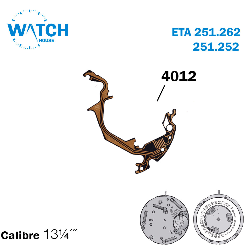 ETA Movement 251.262/252- Additional printed circuit-Swiss Made-Part Number:4012