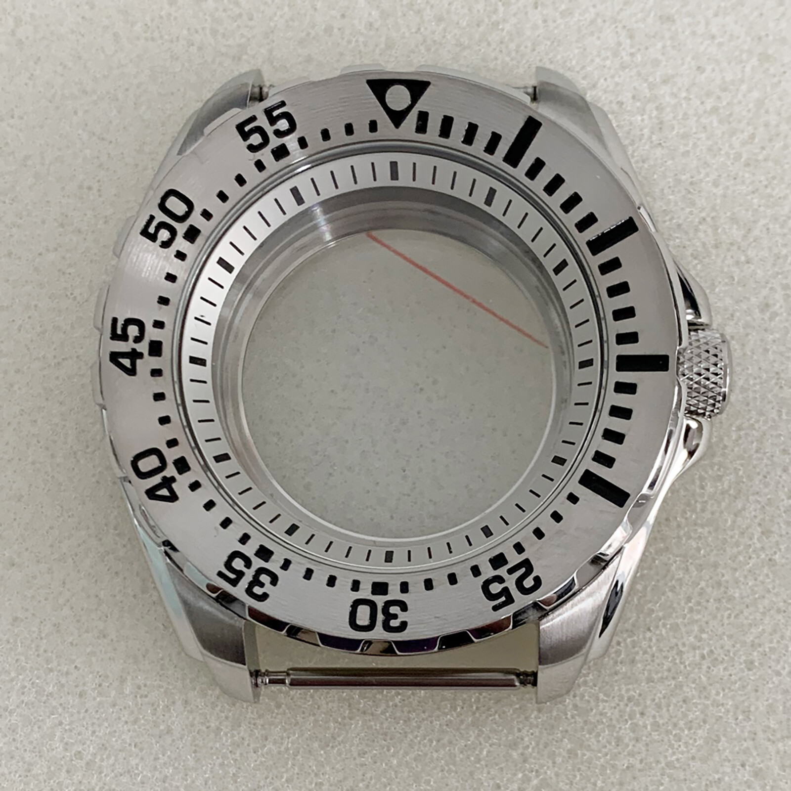 44MM Inner Shadow Case Rotatable Bezel Watch Case for NH35/NH36/4R Movement