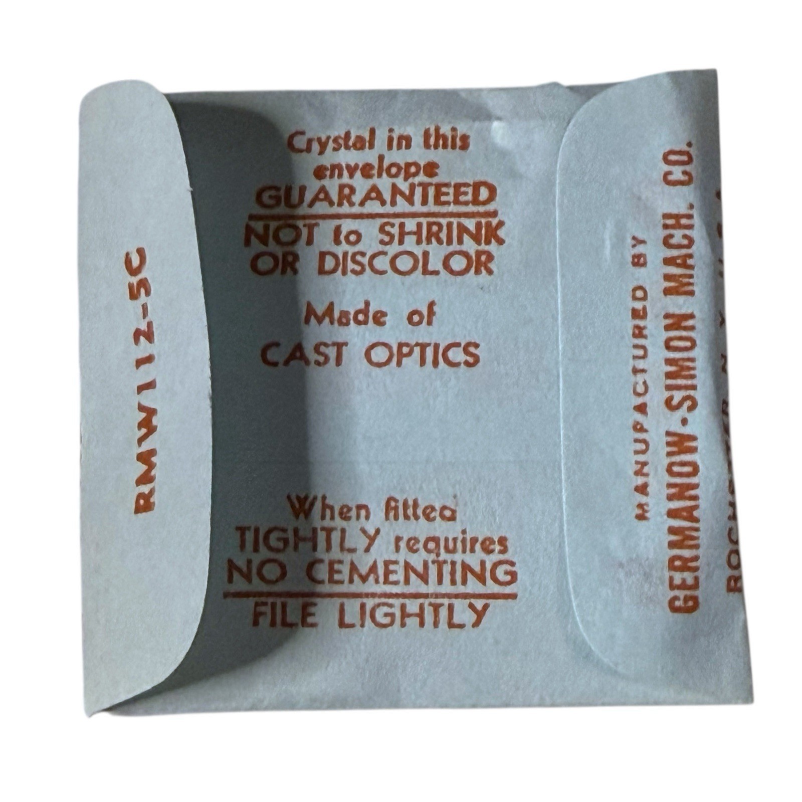NOS Germanow-Simon Benrus Crystal CMY312-7F UNSEALED FOR PARTS 24.1mm x 21.3mm