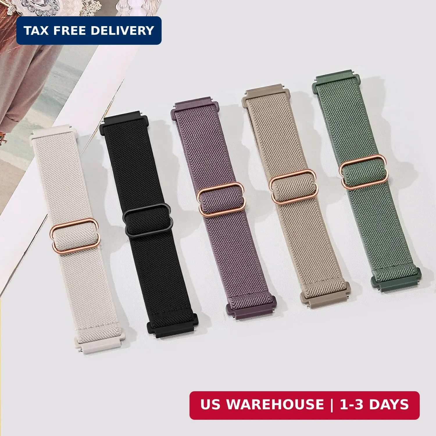 5 Pack Stretchy Watch Bands for Amazfit Bip 6/ Bip 5/GTR 4/GTR 3 Pro/Gtr 3/GTR