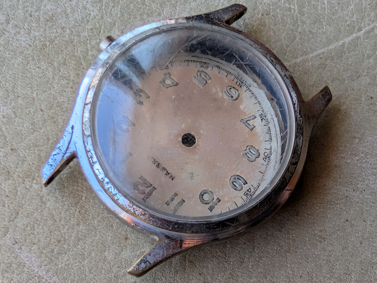 Vintage 1960’s Nassau Sportsman Midsize Watch CASE/CRYSTAL/SWISS ONLY DIAL COMBO
