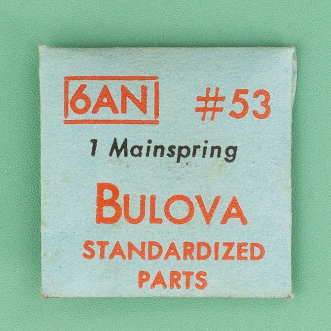Genuine Bulova Part 53 Mainspring 6AN NOS 0198