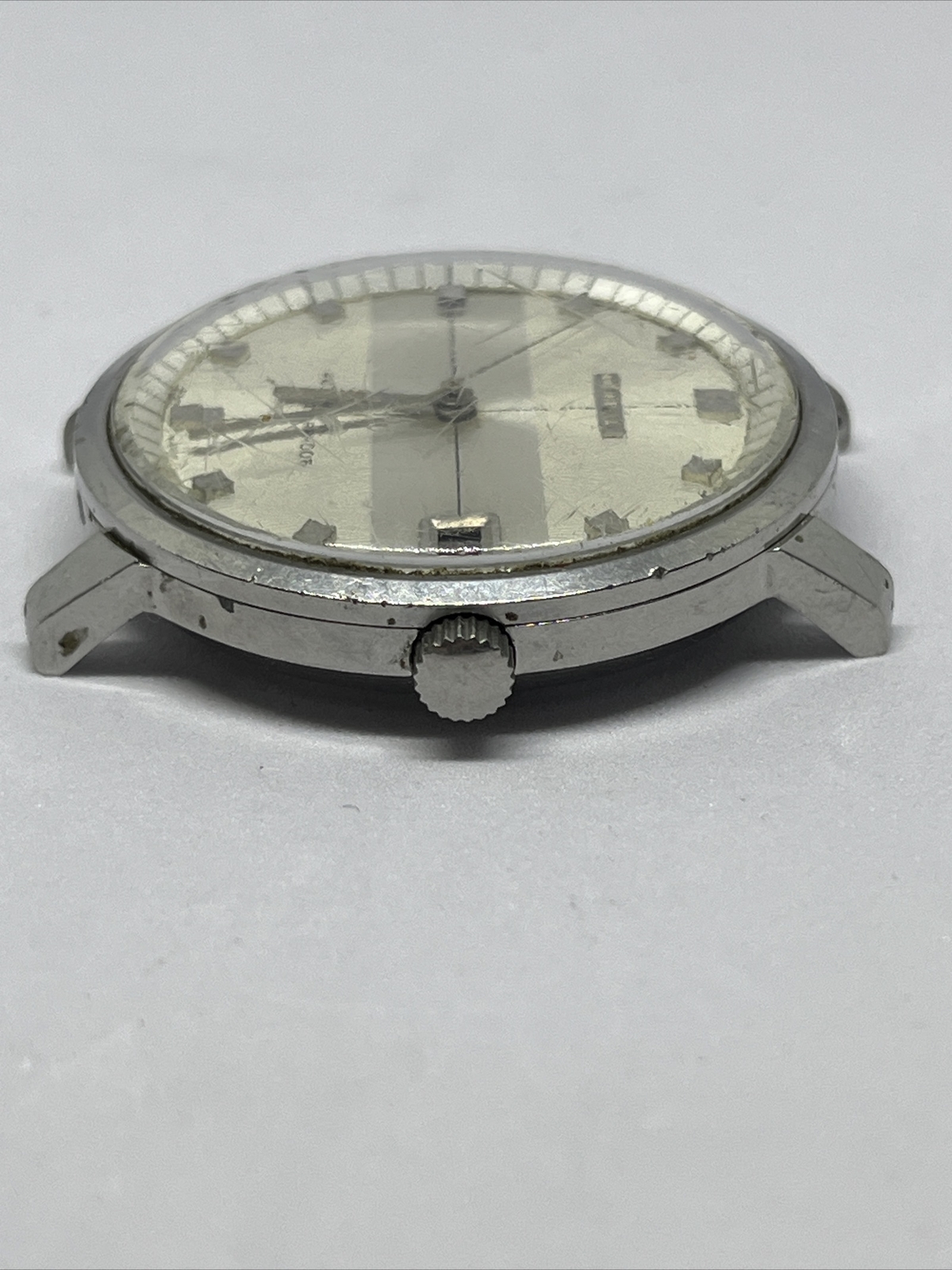 Vintage Gents Citizen Auto Date 2nd Hand Stainless Steel Wrist Watch 21 Jewels