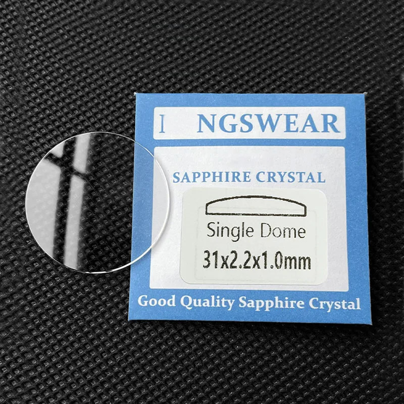 Single Dome 1mm Scratch Resistant Sapphire Watch Crystal 21 to 37.5mm Watch Lens