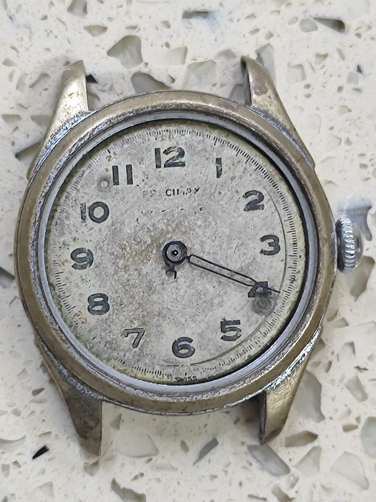 Vintage Helios Militar Men’s Manual-Wind Swiss Watch — Not Working for parts