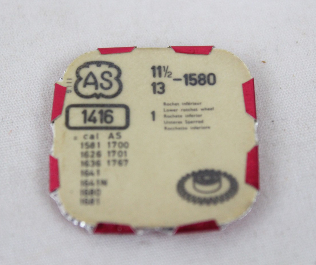 New Lower Ratchet Wheel Ebauches S.A. Watch Part AS 1416 11.5 – 13 1580