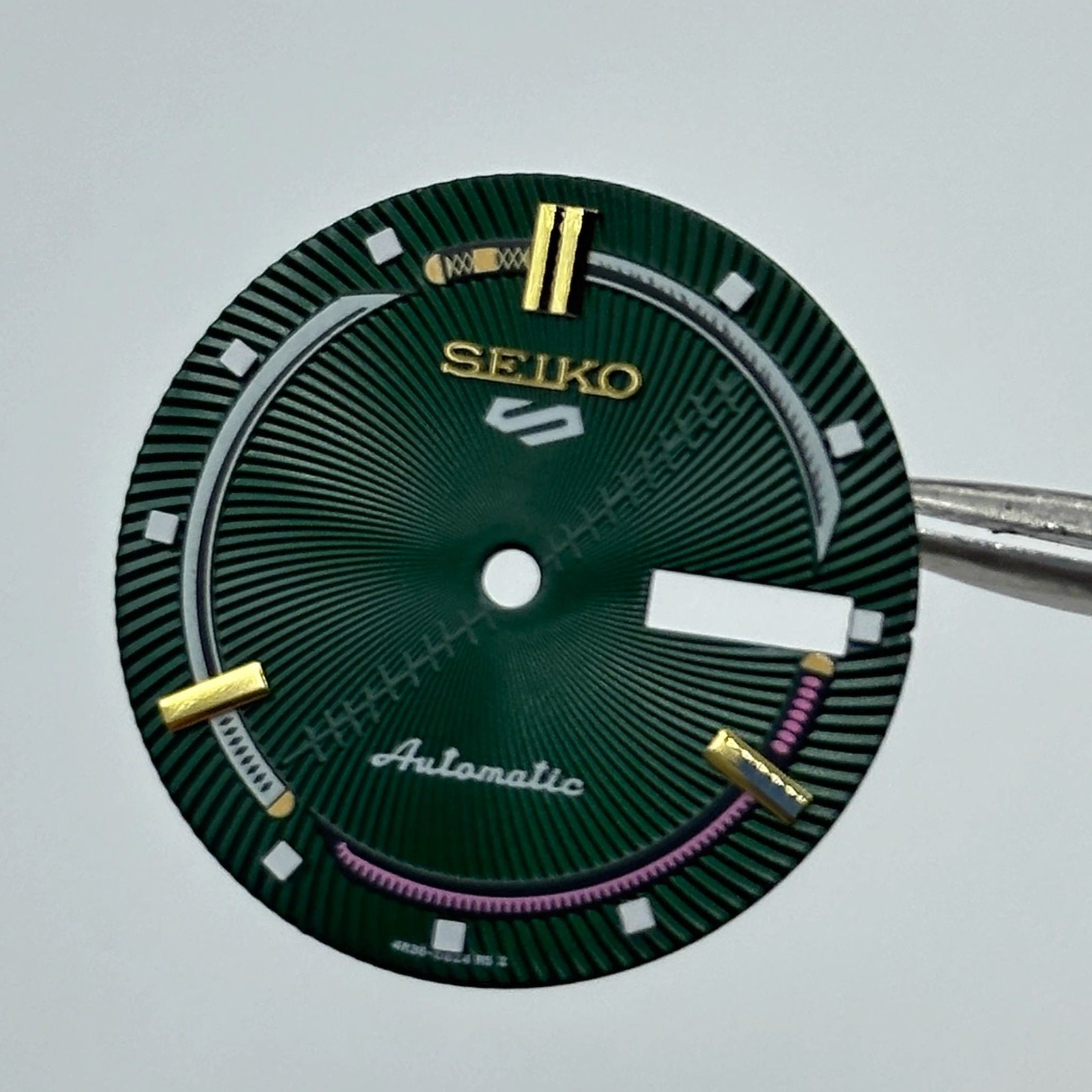 28.6mm Green Lume Watch Dial Dual Calendar for Nh36 Movement Accessories