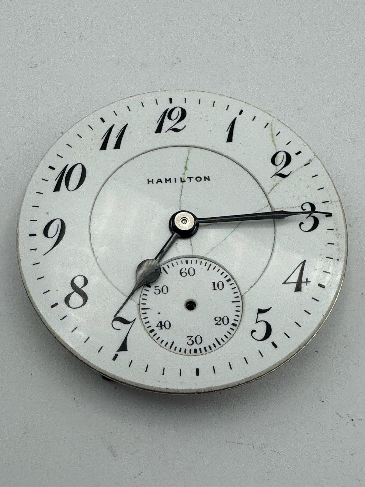 Vintage Hamilton 16s 17J 956 Pocket Watch Movement For Parts Or Repair