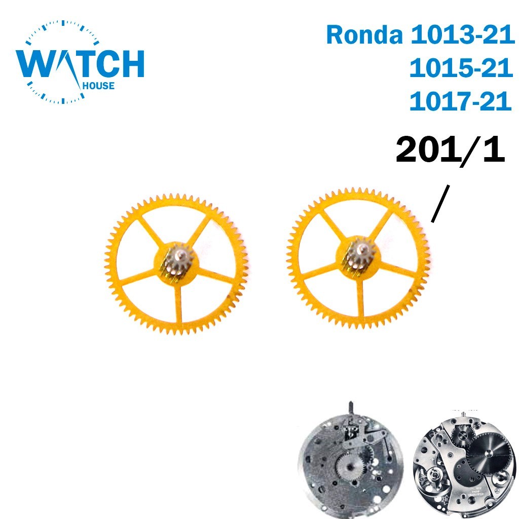 2 PCS RONDA 1013-21/1015-21-Swiss Movement-large driving Wheel-Part No.201/1