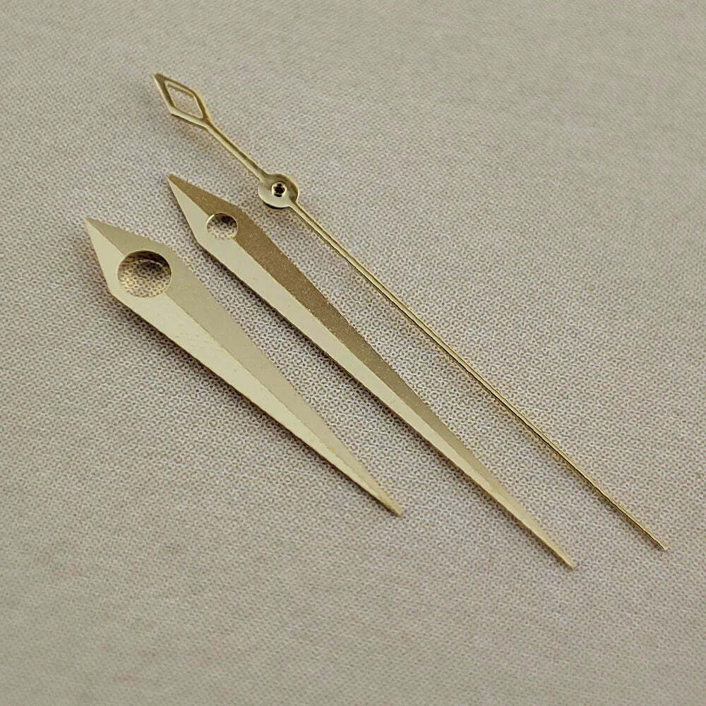 15mm Golden Rhombus Tail No Lume Watch Hands for NH35/36 NH38 NH72 NH70