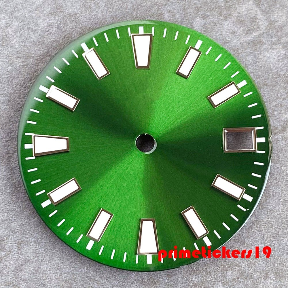 29mm NH35 Watch Dial+Hands Set Sunburst Date Window Lume Wristwatch Accessories