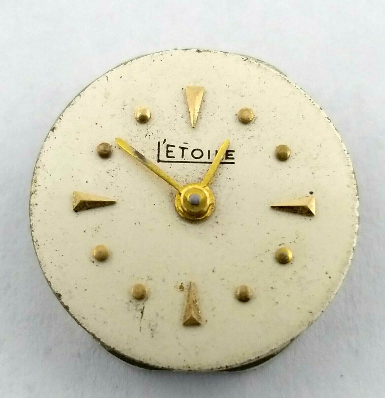 Antique Hilton Swiss 17 Jewel Watch Movement For Repair Parts #W638