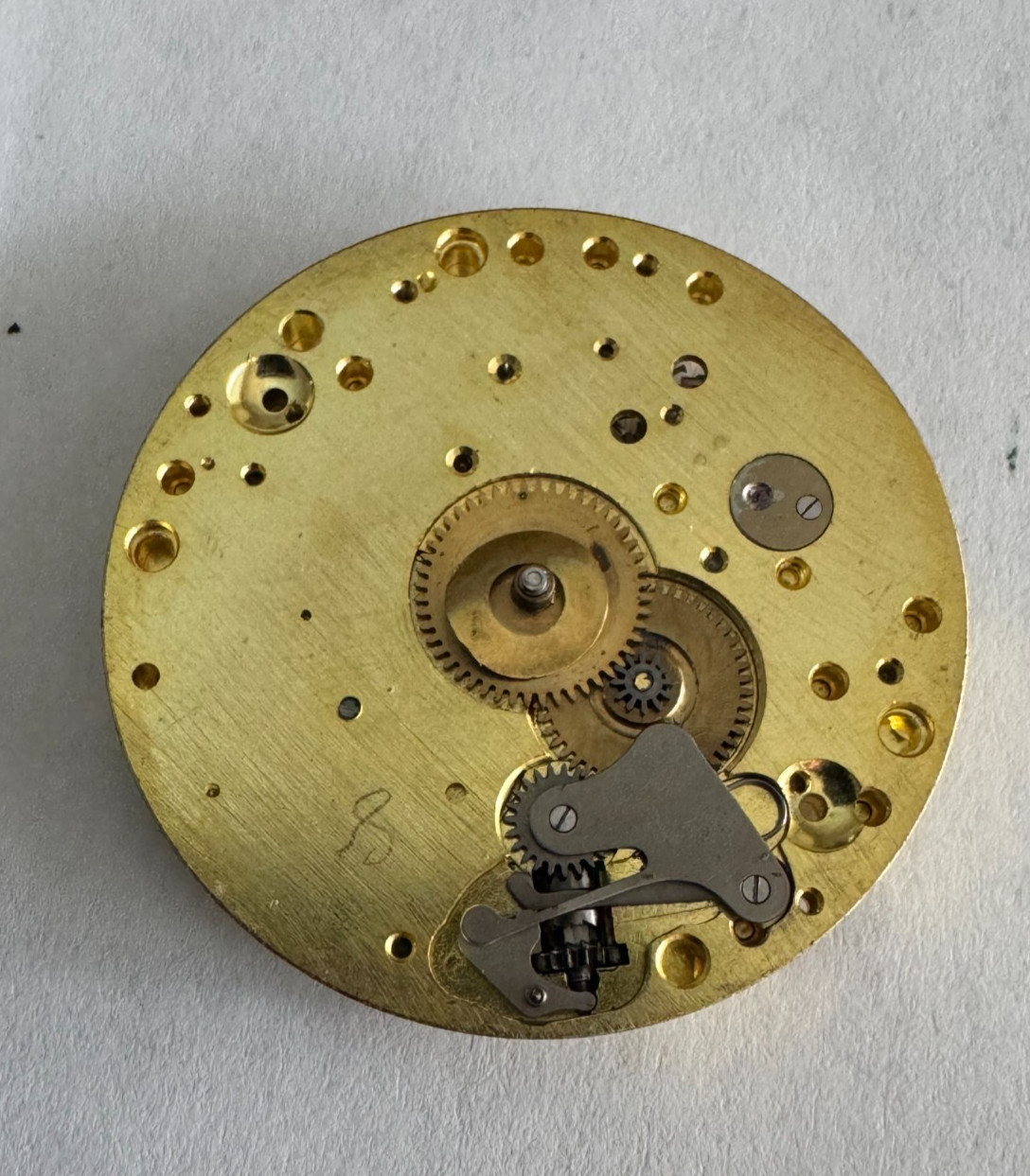 VINTAGE 41MM UNION SOLEURE S.A. OPEN FACE POCKET WATCH MOVEMENT – NOT RUNNING