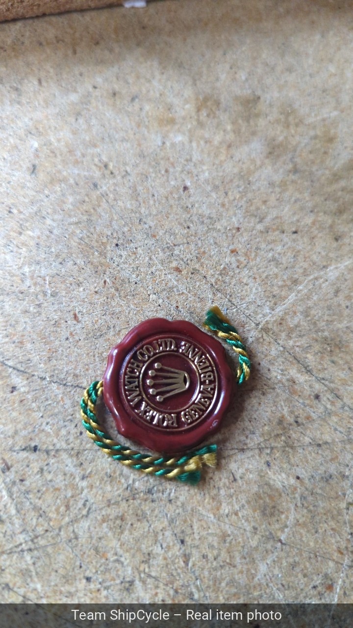 U57534 Rolex Red Seal Hang Tag Frog Foot Hang Tag 1970s ORIGINAL G2U