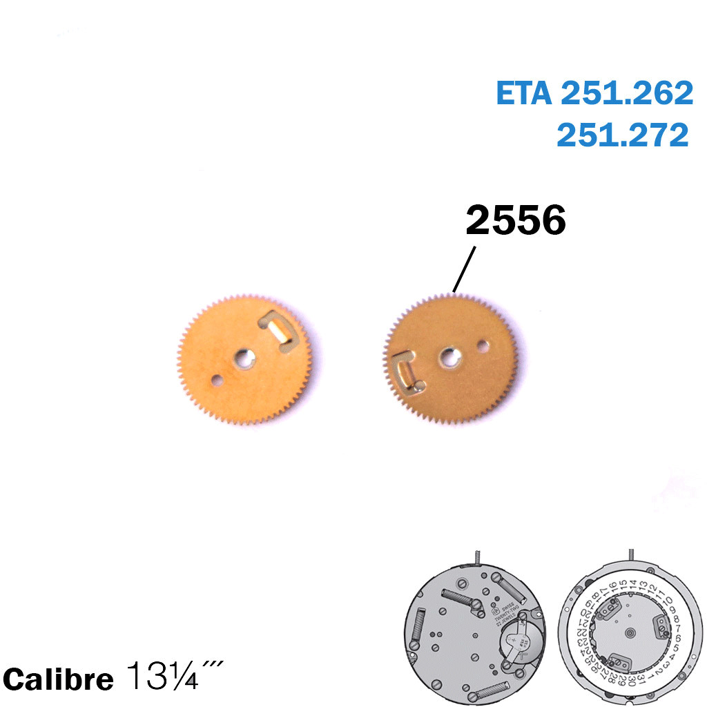 ETA 251.262/272-Swiss Movement- Date indicator driving wheel-Part No.2556-2PCS