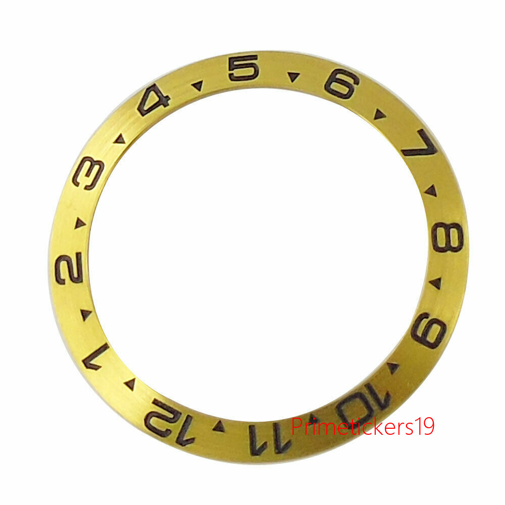 38mmx30.6mm Silver/Golden/Pink Sloping Steel Watch Bezel Insert Fit 40mm Watch