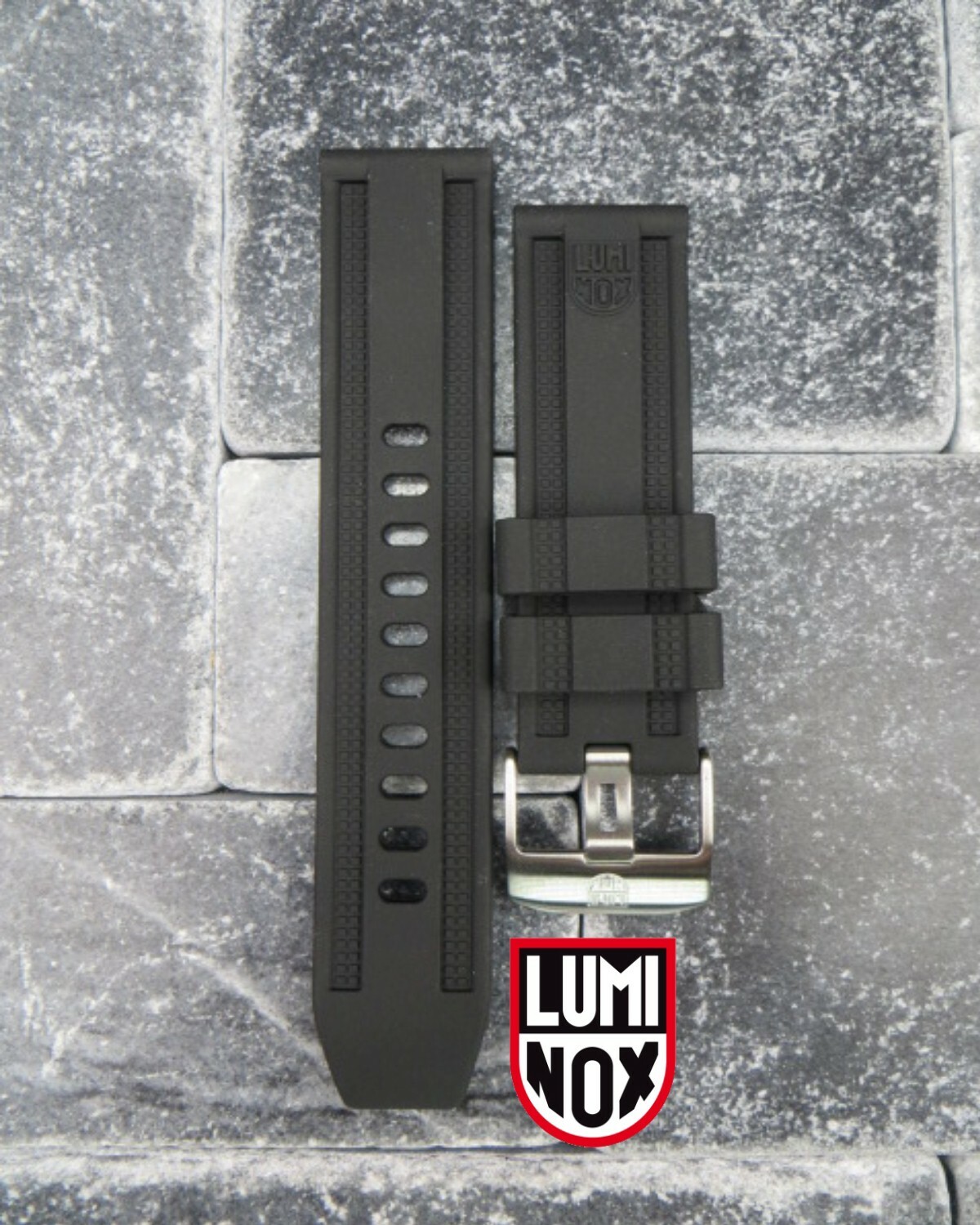 23mm LUMINOX Rubber Strap EVO Diver Watch Band XV 3050 3950 Navy Seal Black x1