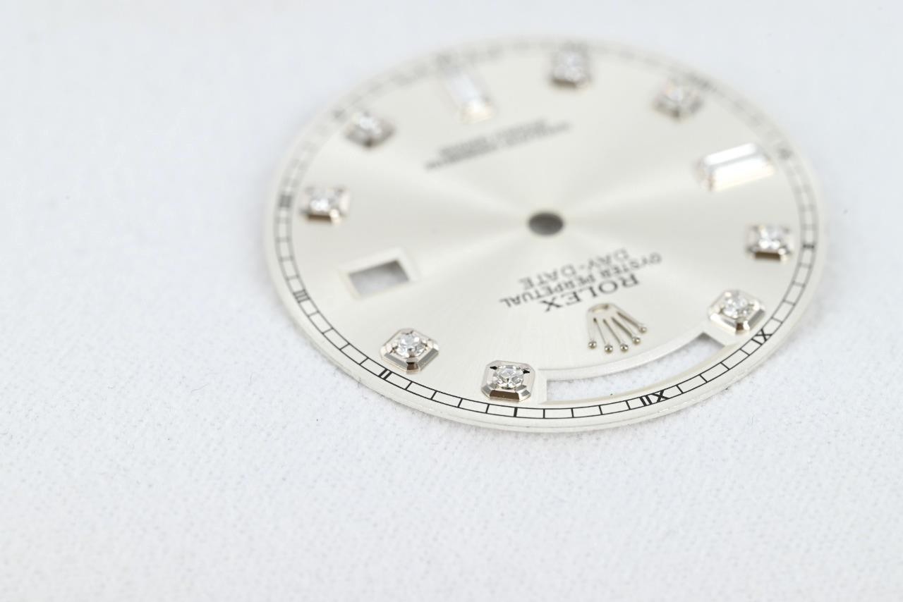 Rolex Factory Diamond Baguette Day-Date Watch Dial for White Gold 118209 Etc