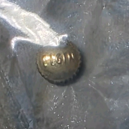 Elgin NOS Winding Crown Gold Tone “Elgin” On Top Of Crown 305 C838 Flat Top