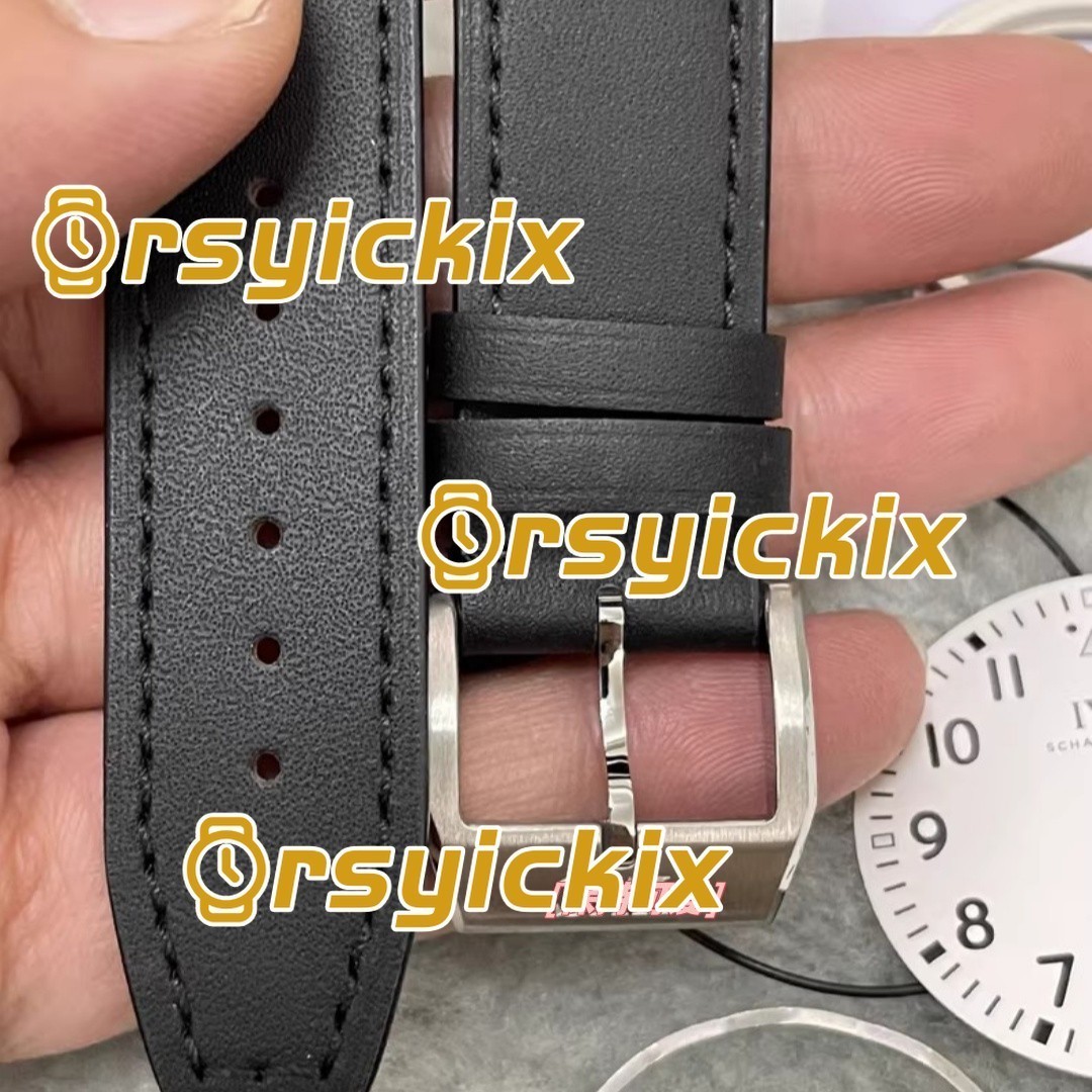 40mm Stainless Steel Watch Case + Leather Strap For Mark 18 2892 2824 Movement1-