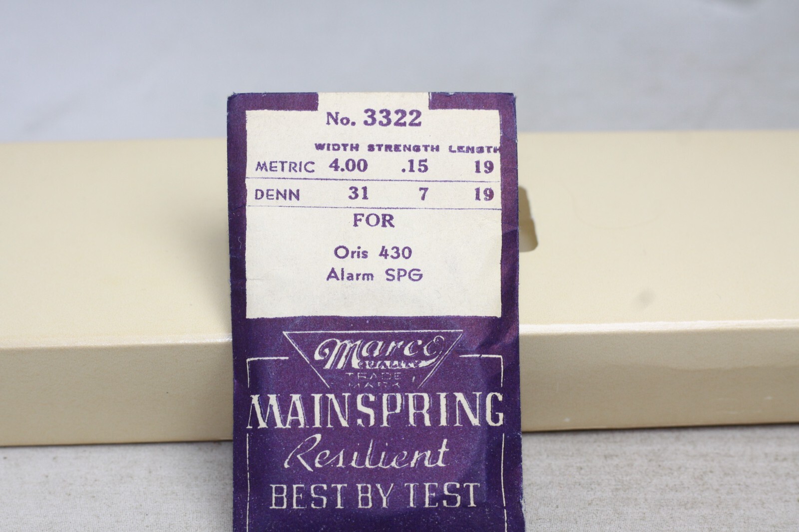 Marco watch mainspring for Oris clock Oris 430 alarm spring 69N