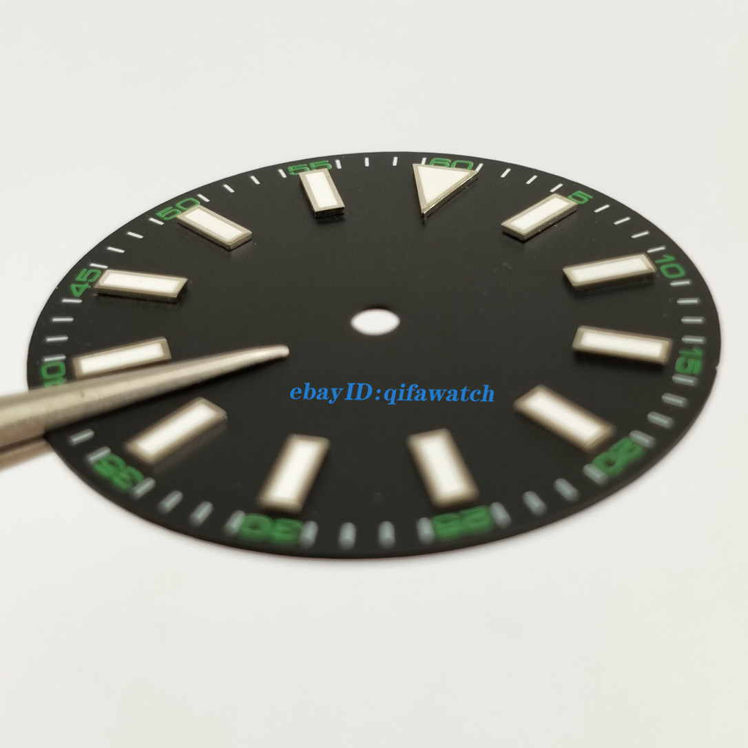 30.8mm Black Luminous Watch Dial Fit Miyota 8205 8215 821A DG2813 3804 movement