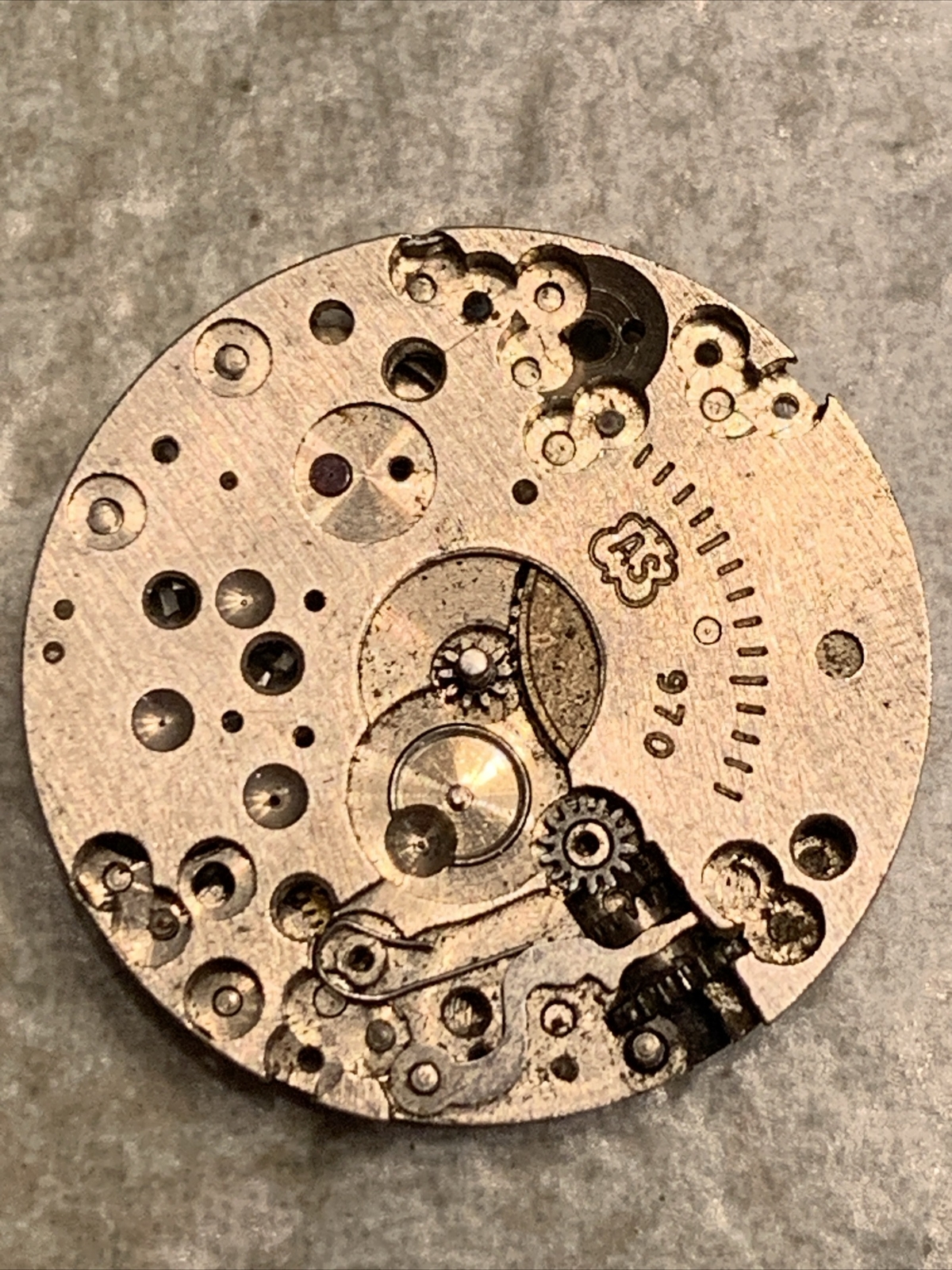 Vintage Crawford Ladies Watch Movement 7 Jewels White For Parts/repair Only