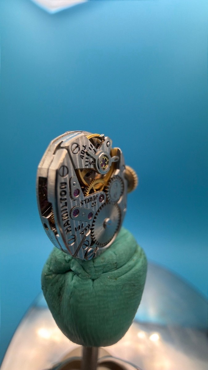 Hamilton 770 22 Jewel Watch Movement with Dial & Crown (m16)