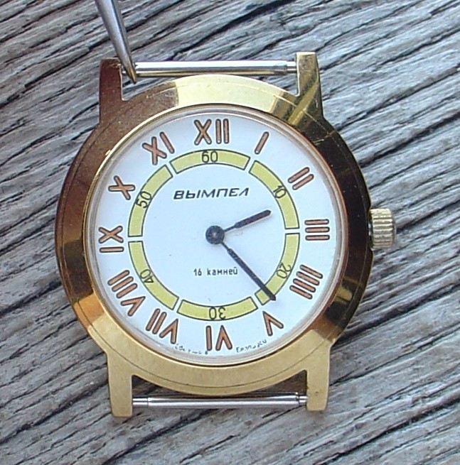 Vintage Dress watch Luch (Russia USSR) mens watch . BLACK DIAL.
