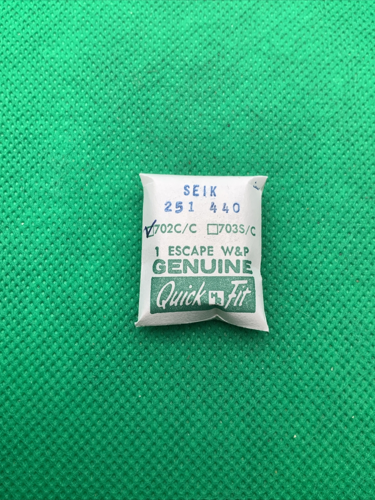 Quickfit To Fit Seiko 251 440 Escape Wheel Watch Part, 251440, NOS