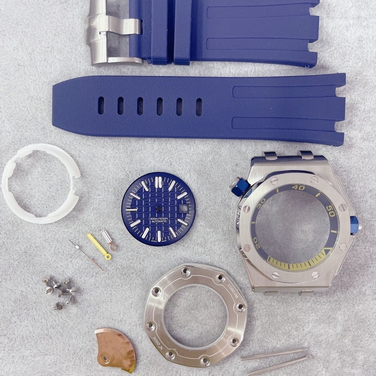 DIY Solid Stainless Steel Watch Case Accessories Kit Fit 8215 8200 2813 Movement