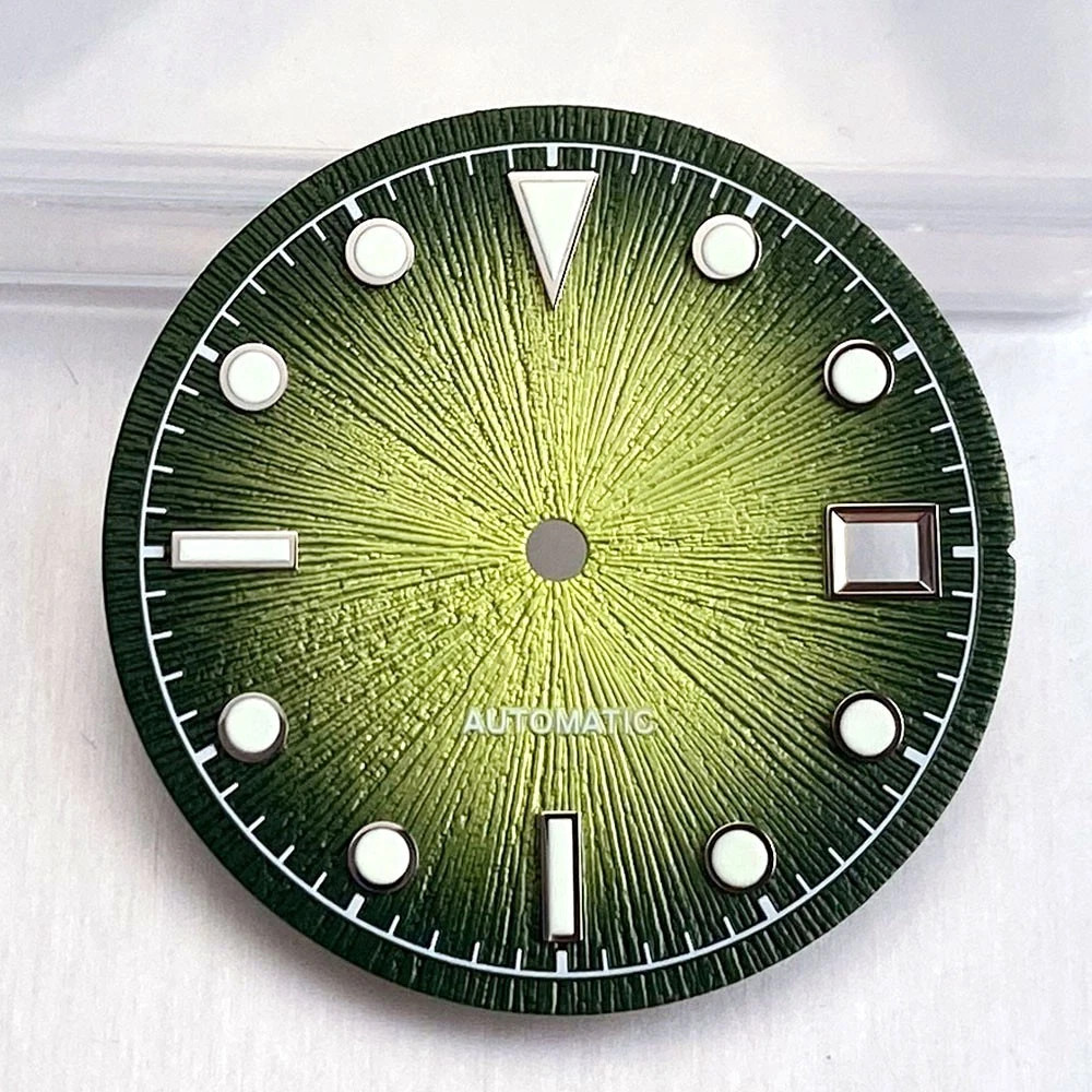 29mm Watch Dial+Hands Green Lume for 2824 PT5000 ST2130 8215 8200 Movement Parts