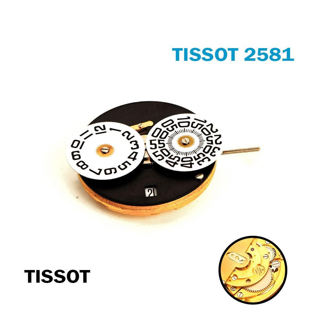 TISSOT 2581 Swiss Automatic Movement – White Date Disk .