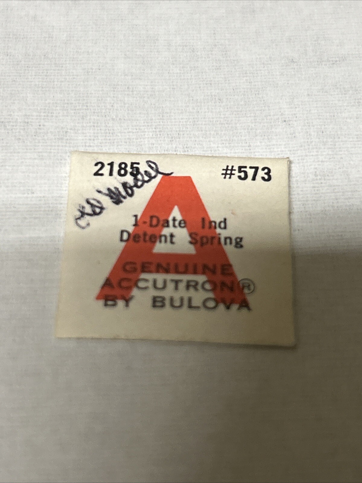 Accutron 218D #573 Date Indicator Detent Spring. Sealed. NOS
