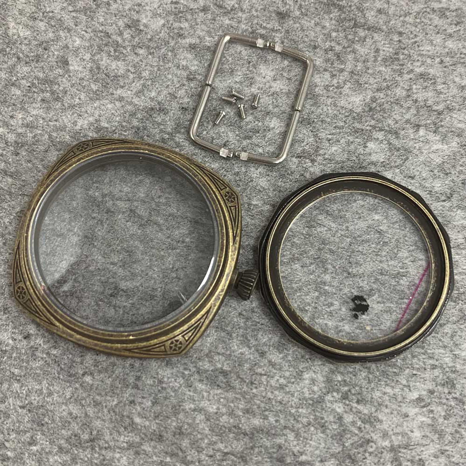 45mm 316L Stainless Steel Electro-Plated for ETA 6497/6498 Movement Watch Case