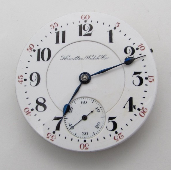 1905 Hamilton Grade 940 Model 1 Railroad Grade 21j Pocket Watch Movement Running