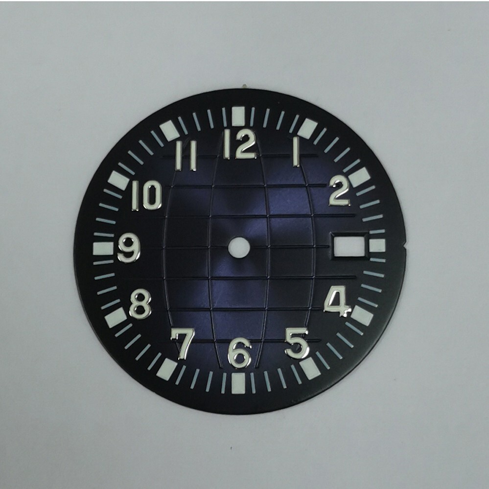 32mm black blue green purple watch dial hand luminous dial fit NH35/36 movement