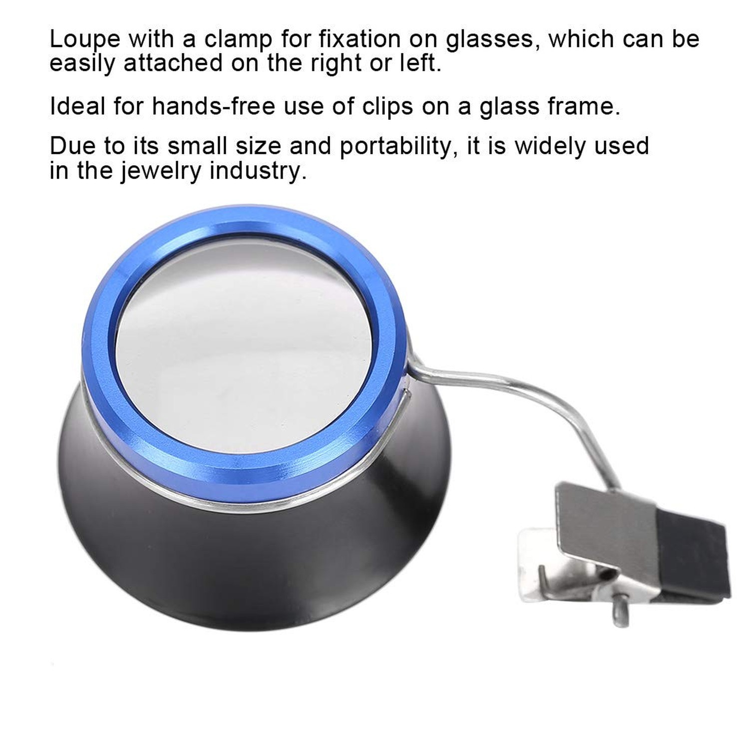 Portable Jewelers Magnifying Loupe, 10X Watchmaker Jewelry Watch Repair Eye M…