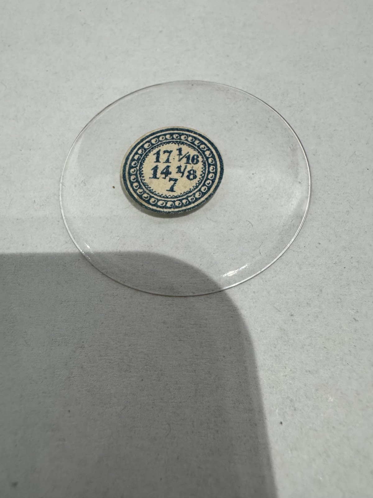 Vintage Pocket Watch Acrylic Crystal Domed 38.50mm 17 1/16 14 1/8 7 Clear