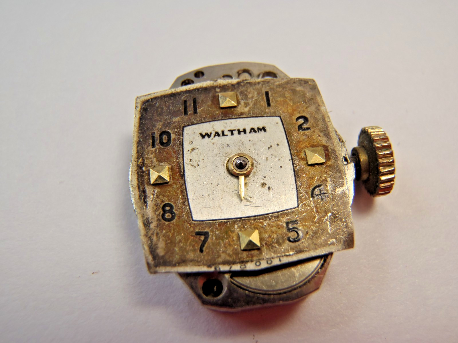Vintage Elgin Cal. 799 Mechanical Watch Movement 17J Waltham Dial USA RUNNING