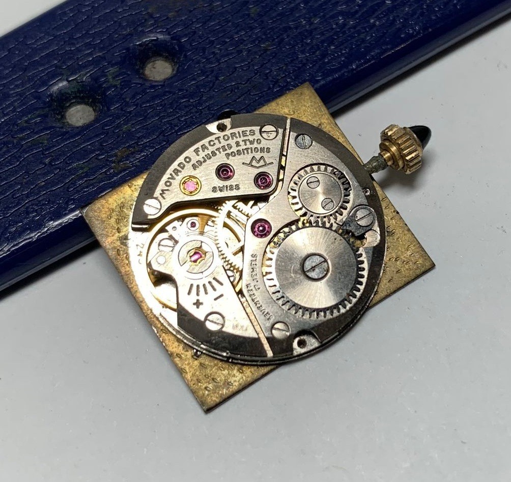 1950s Movado Factories Caliber 248 17 Jewels 9 Lignes Movement & Dial- RUNS !!