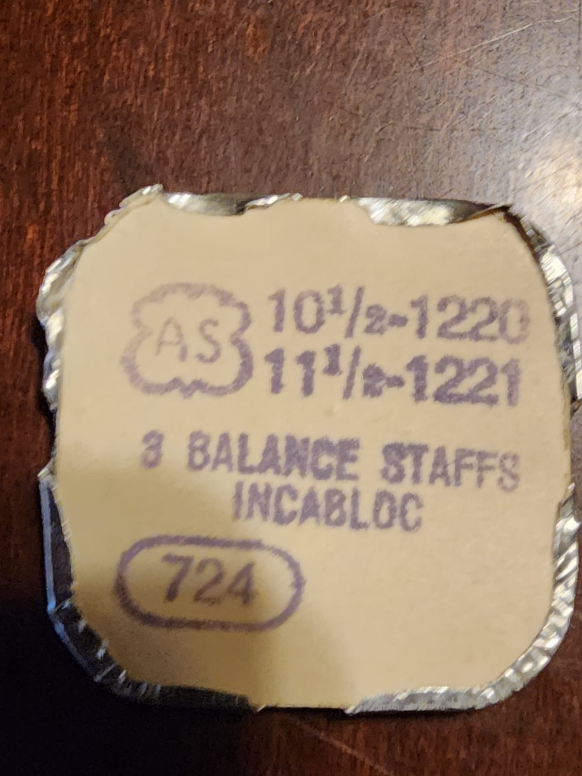Vintage AS 1167 1220 1477 Balance Staffs #724 – Swiss Watch Repair Parts