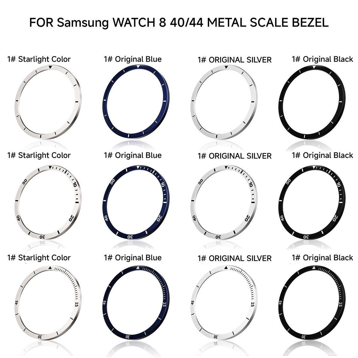 Metal Bezel Ring For Samsung Galaxy Watch 8 40mm 44mm Case Cover Bumper